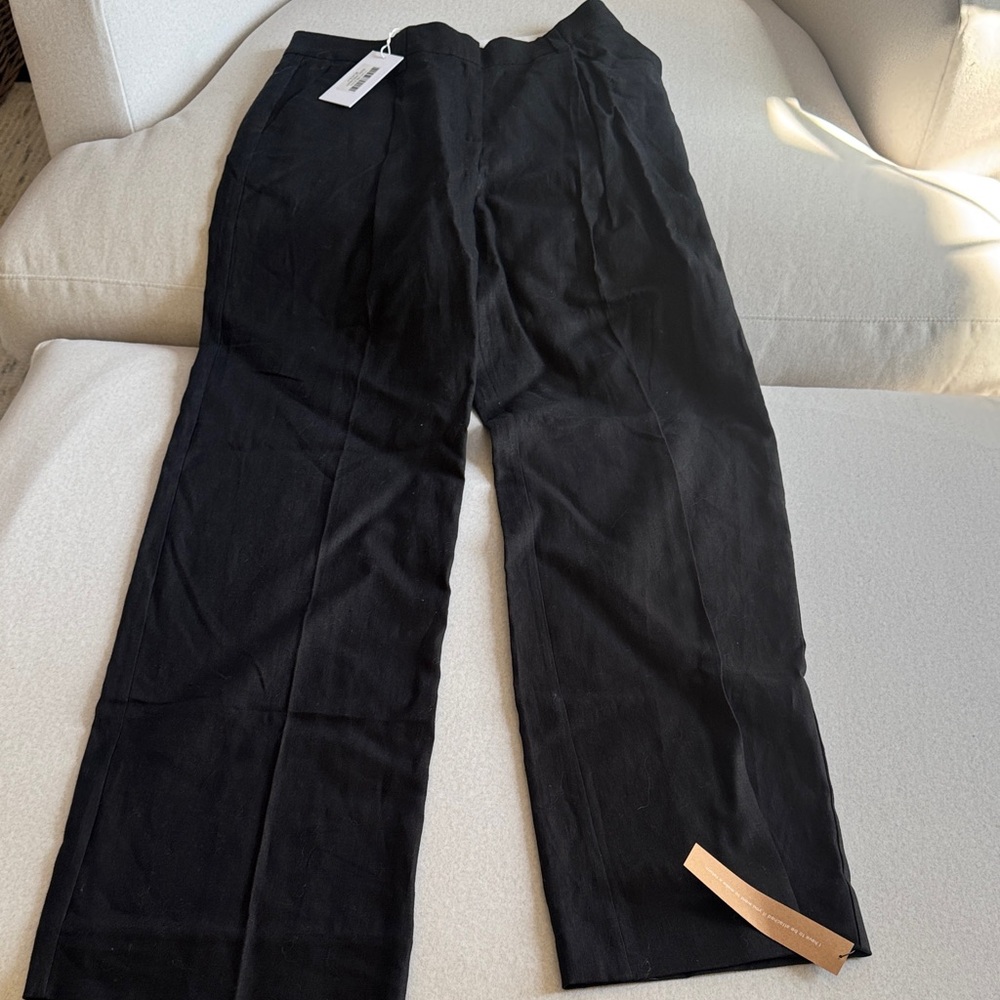 Reformation Black Wide-Leg Dress Pants
